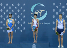 Bakıda idman gimnastikası üzrə Dünya Kubokunda ilk qaliblərin mükafatlandırma mərasimi keçirilib. Azərbaycan, 21 fevral, 2016